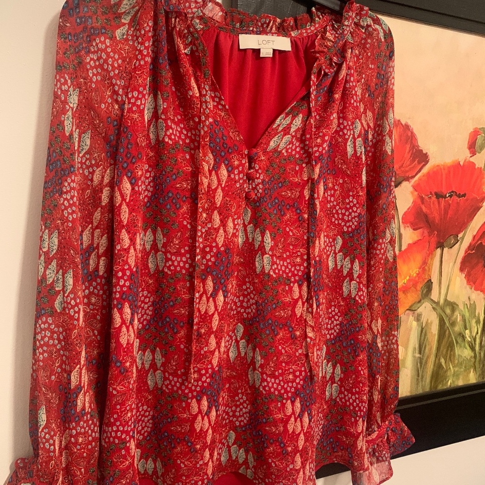 Loft Red blouse